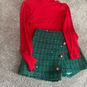 Red and Green Asymmetrical Mini Matching Set